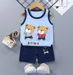 Children Sets Kids Clothes Boys Girls Vest Suit  Summer Children's Clothing baby Cotton T-Shirts Shorts Tank Top Sleeveless