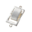 2pcs 14K Gold Plated Layered Clasp 2 Strands Necklace Layering Clasp Necklace Connectors Bar Links Slide Lock for Jewelry Making