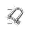 1pcs 304 Stainless Steel D-Ring Anchor Shackle Clasps Screw Lock Bow Horseshoe Buckle for DIY Bracelets Purse Jewelry Making