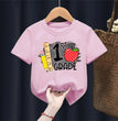 2024 Hello First Grade Kids T-Shirt Children Back To School Shirt Boy Girl Clothes First Day of School Shirts Kid 1st Grade Gift