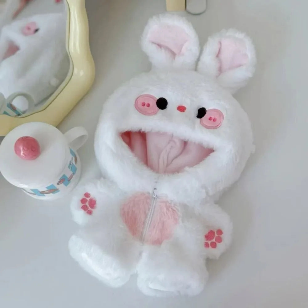 Cute Outfit 20cm Baby Clothes Fox Bunny Animal Onesie Dolls Accessories Doll Costume