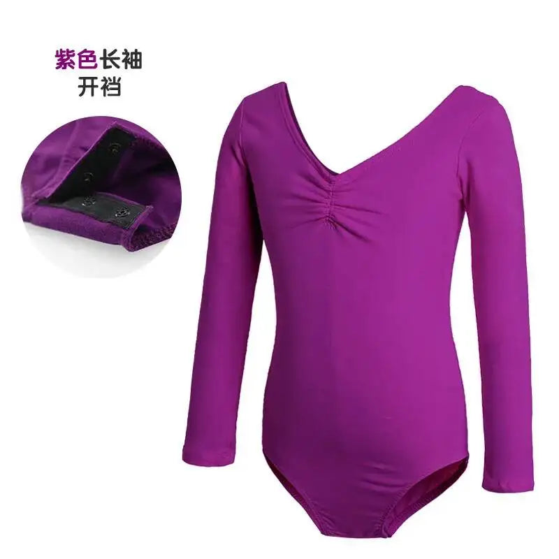 costumes for children and Dance autumn girls, long sleeved ballet costumes, grading Chinese dance jumpsuit