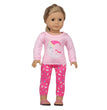 Doll Clothes Pajamas  For 43cm Baby New Born&American 18 Inch Girl Doll Unicorn Shark Cartoon Clothes Suit For Generation Doll