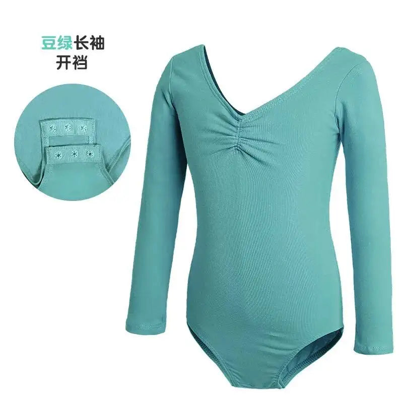 costumes for children and Dance autumn girls, long sleeved ballet costumes, grading Chinese dance jumpsuit