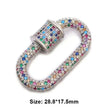 JUYA Luxury Pave Zircon Carabiner Clasps Spiral Lock Fastener Full Diamond Charms For DIY Fashion Jewelry Supplies Accessories