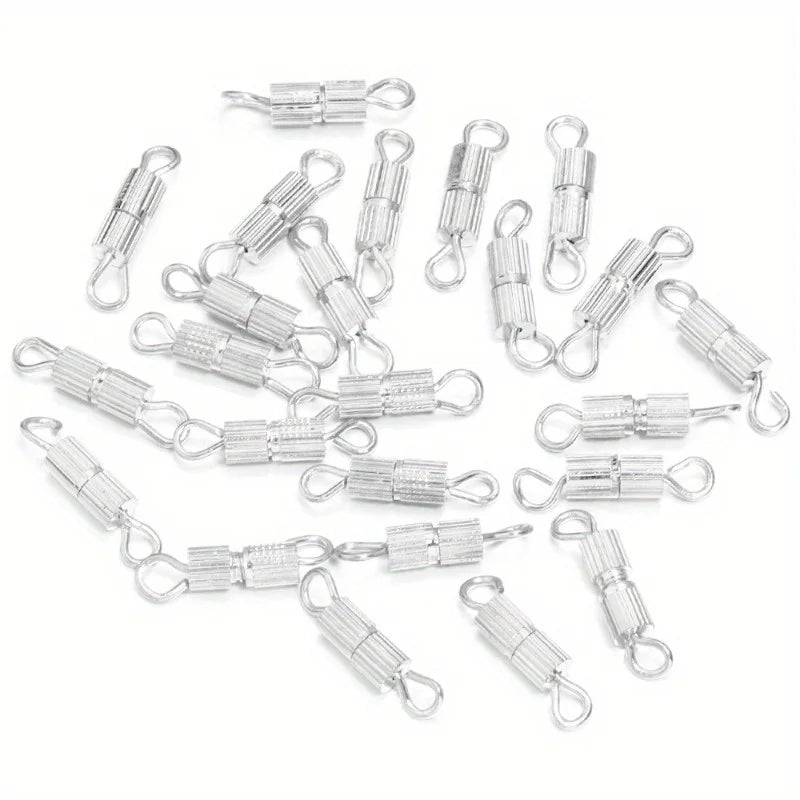 10pcs Spiral Bracelet Necklace Clasp Striped Vertical Connection Screw Buckle Twist Buckle DIY Jewelry Accessories