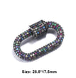 JUYA Luxury Pave Zircon Carabiner Clasps Spiral Lock Fastener Full Diamond Charms For DIY Fashion Jewelry Supplies Accessories