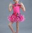 New Latin dress dance dress children short sleeve separate training clothes children's professional grade Latin dance costume