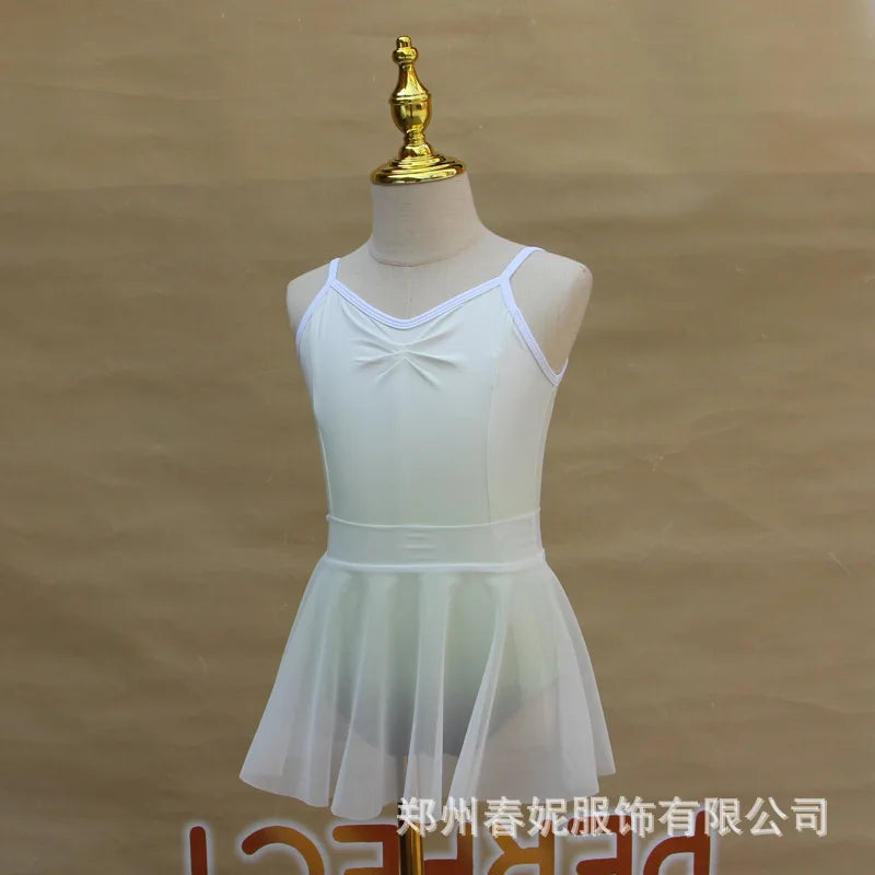 Children Dance Clothes Girls Gradient Summer Suspender Practice Clothes Art Test-grade Onesie Chinese Dance Body Clothes