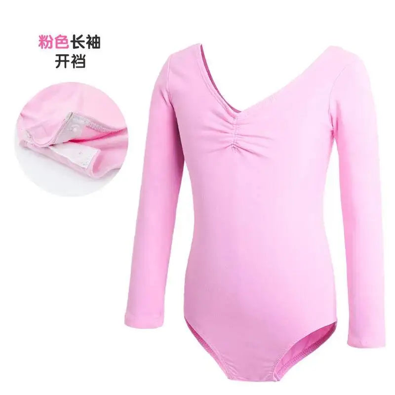 costumes for children and Dance autumn girls, long sleeved ballet costumes, grading Chinese dance jumpsuit