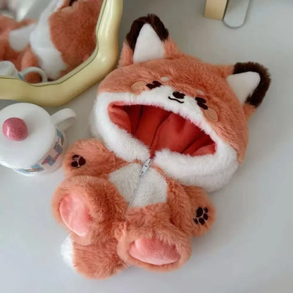 Cute Outfit 20cm Baby Clothes Fox Bunny Animal Onesie Dolls Accessories Doll Costume