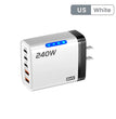5 Ports USB C PD Charger Quick Charge 3.0 Type C USB Phone Chargers Fast Charging Adapter For iPhone 16 15 Samsung Xiaomi Huawei
