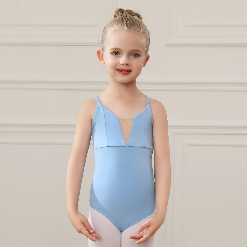 Girls dance clothing, summer suspender cotton gymnastics/body/ballet dance clothe, children dance training and grading clothes