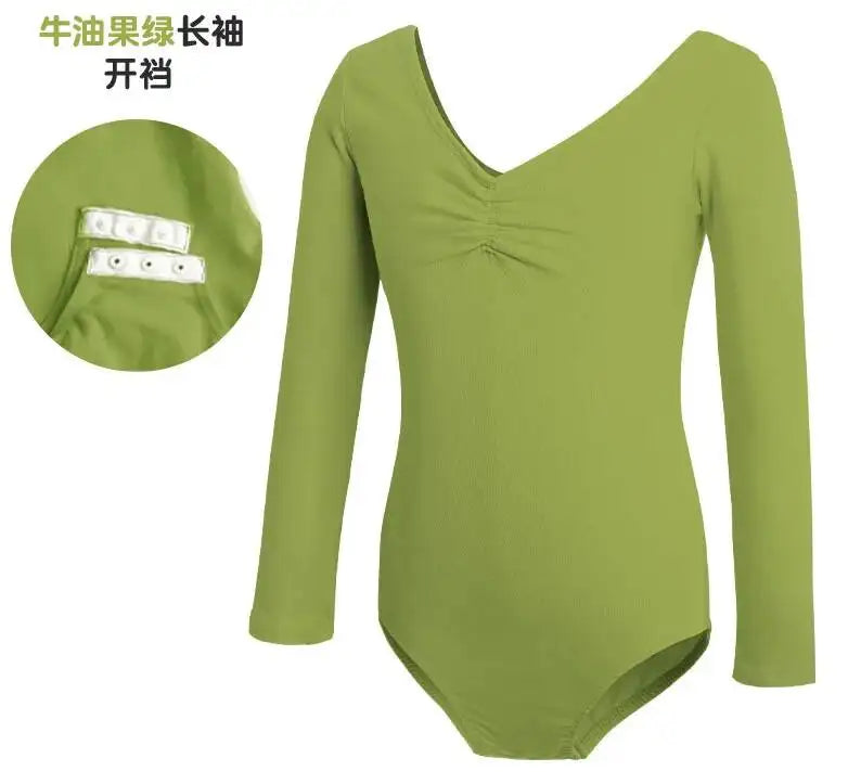 costumes for children and Dance autumn girls, long sleeved ballet costumes, grading Chinese dance jumpsuit