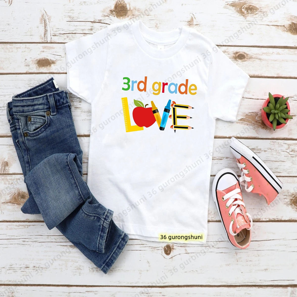 Hello 1-5th Grade School Uniform T Shirt Kindergarten Primary School T-Shirt Boys Girls T Shirt Kids Clothes Short Sleeve Tops