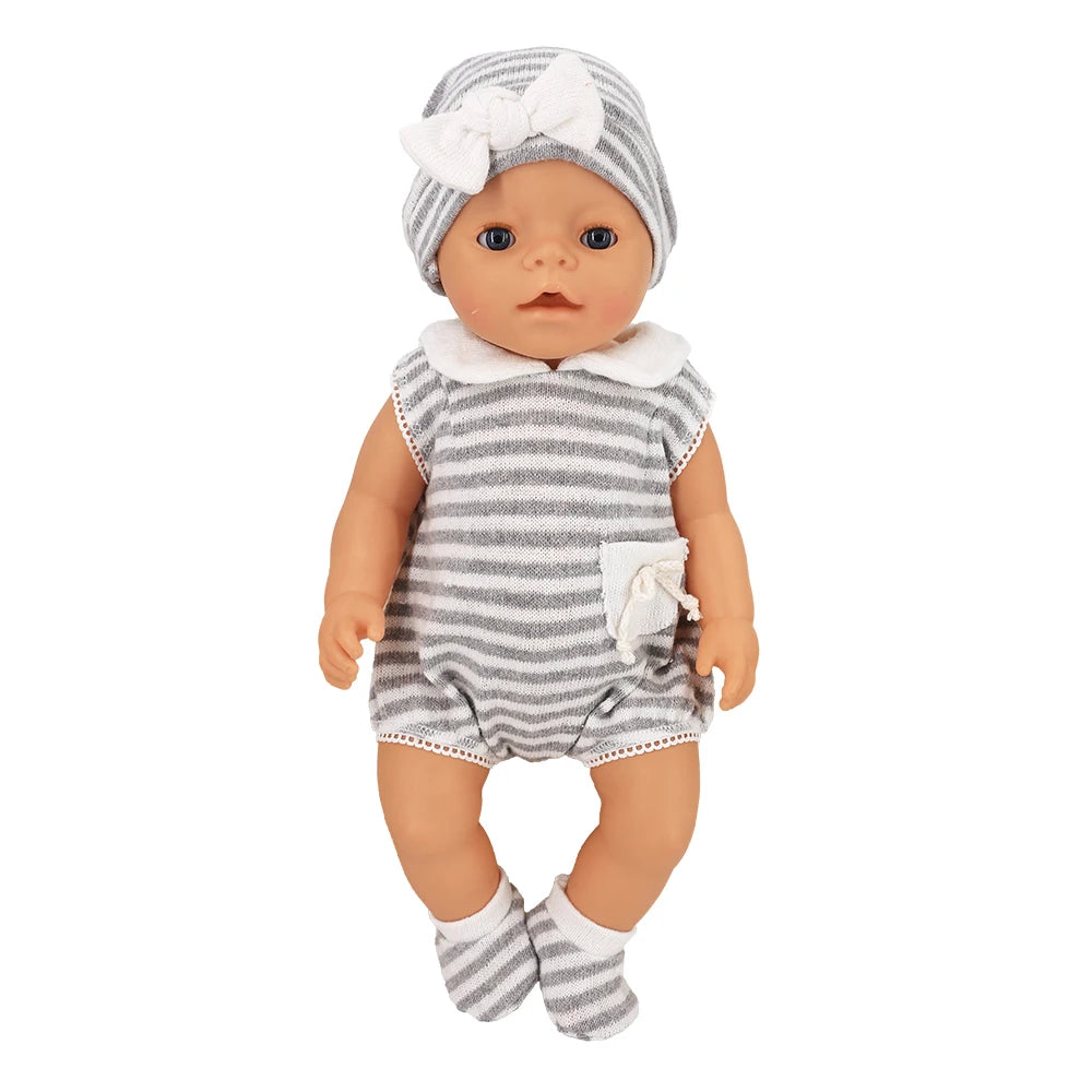 Baby Born Doll Clothes For 13-18 Inch Newborn Doll Cute 43cm Newborn Doll Accessories Festival Birthday Gift