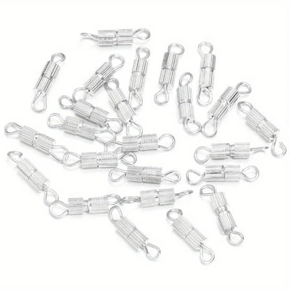 10pcs Spiral Bracelet Necklace Clasp Striped Vertical Connection Screw Buckle Twist Buckle DIY Jewelry Accessories