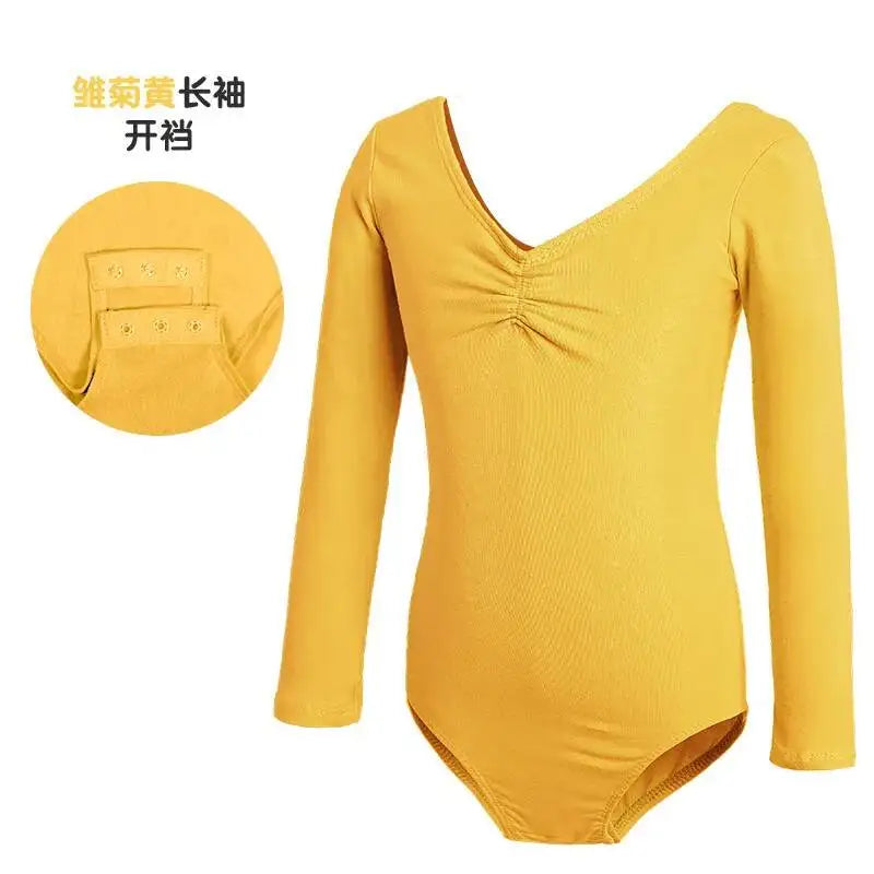 costumes for children and Dance autumn girls, long sleeved ballet costumes, grading Chinese dance jumpsuit