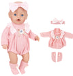 Doll Clothes For 43cm Baby Doll Leather Jacket Pants Jumpers Rompers Set For 18 Inch American Doll Coat Winter Clothes