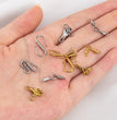 2pcs Stainless Steel Gold Plated Hand-Shape Boat Anchor S-shaped Connection Buckle for DIY Bracelet Clasps Jewelry Accessories