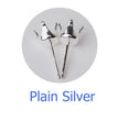 Solid 925 Sterling Silver Snaptite Stud Earring Post 4 Prongs Snap in Setting for Round Stones and Crystals ,1pair