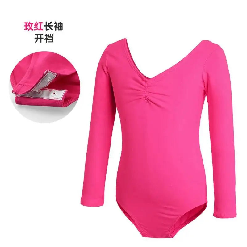 costumes for children and Dance autumn girls, long sleeved ballet costumes, grading Chinese dance jumpsuit