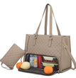 Fashionable Lunch Tote Bag Women's Thermal Insulation Lunch Box Leak-proof Crossbody Computer Storage Bag Quilted Large Capacity Handbag With Purse