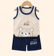 Children Sets Kids Clothes Boys Girls Vest Suit  Summer Children's Clothing baby Cotton T-Shirts Shorts Tank Top Sleeveless