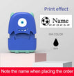 Custom Cartoon Baby Name Stamp Kit - Reusable for Cotton/Modal Clothes & School Bags, Non-Toxic Waterproof Ink Seal