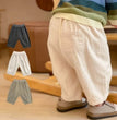 Solid Boy Kids Fashion Trousers Toddler Clothes Summer Spring Baby  Pocket Ankle Length Loose Girl Children Casual Pants