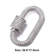 JUYA Luxury Pave Zircon Carabiner Clasps Spiral Lock Fastener Full Diamond Charms For DIY Fashion Jewelry Supplies Accessories