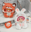 Cute Outfit 20cm Baby Clothes Fox Bunny Animal Onesie Dolls Accessories Doll Costume