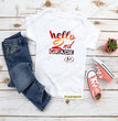 Hello 1-5th Grade School Uniform T Shirt Kindergarten Primary School T-Shirt Boys Girls T Shirt Kids Clothes Short Sleeve Tops