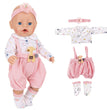 Doll Clothes For 43cm Baby Doll Leather Jacket Pants Jumpers Rompers Set For 18 Inch American Doll Coat Winter Clothes