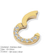 eManco High Quality Stainless Steel 14K PVD Gold Plated Round Skeleton Clasp Head for DIY Bracelet Necklace Jewelry Making