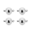 2pcs/lot Round Stainless Steel Magnetic Clasps For Leather Cord Bracelet Necklace Magnet End Clasp Connectors DIY Jewelry Making